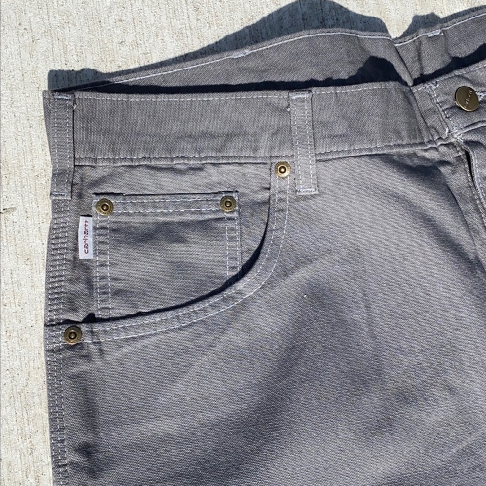 NWT Carhartt 40x 30 Carpenter Pants Gray - Picture 4 of 10